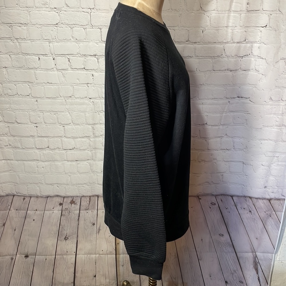 Primark Black Sweatshirt Ribbed Large Mens - Picture 3 of 5